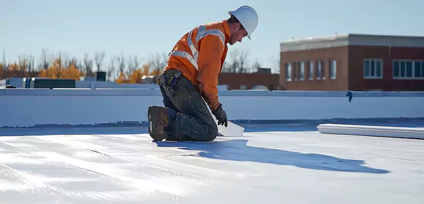 Flat Roof Drain Installation in Bedford