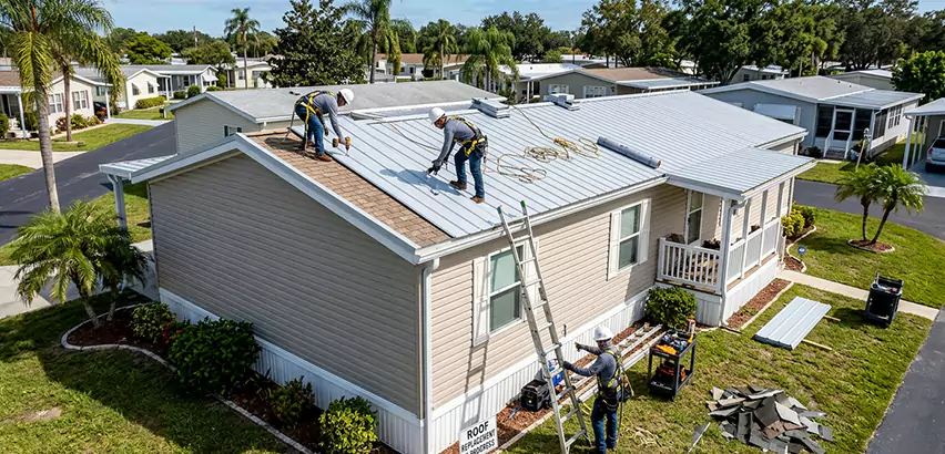 Mobile Home Metal Roof Replacement in Bedford